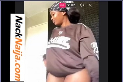 Mzansi babe with a big ass twerking naked on Instagram Live